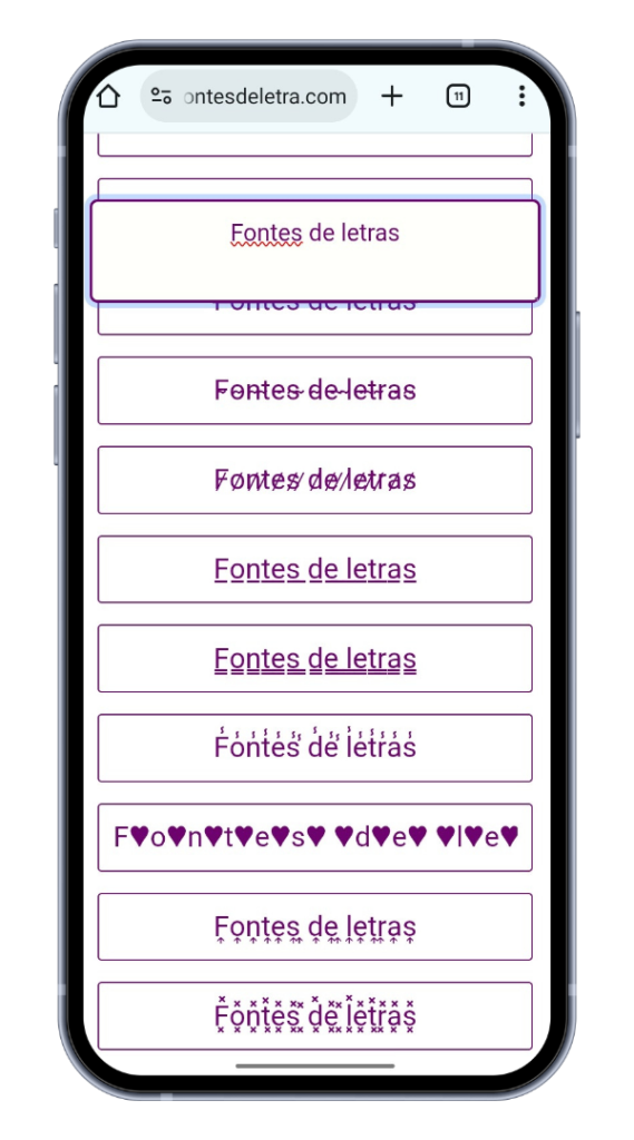 Visualize os Estilos